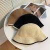 Japanese Style Adorable Round Top Bucket Hat For Women With Uv Protection Beige In