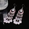 Water Drop Tassel Ear Hooks Fashionretro Earrings Ethnic Style Earrings Sense of Designniche Style
