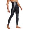 Pantaloni in Pelle a Nove Punti Uomo Vita Alta Ispessiti Elastici Modellanti Sollevamento Glutei