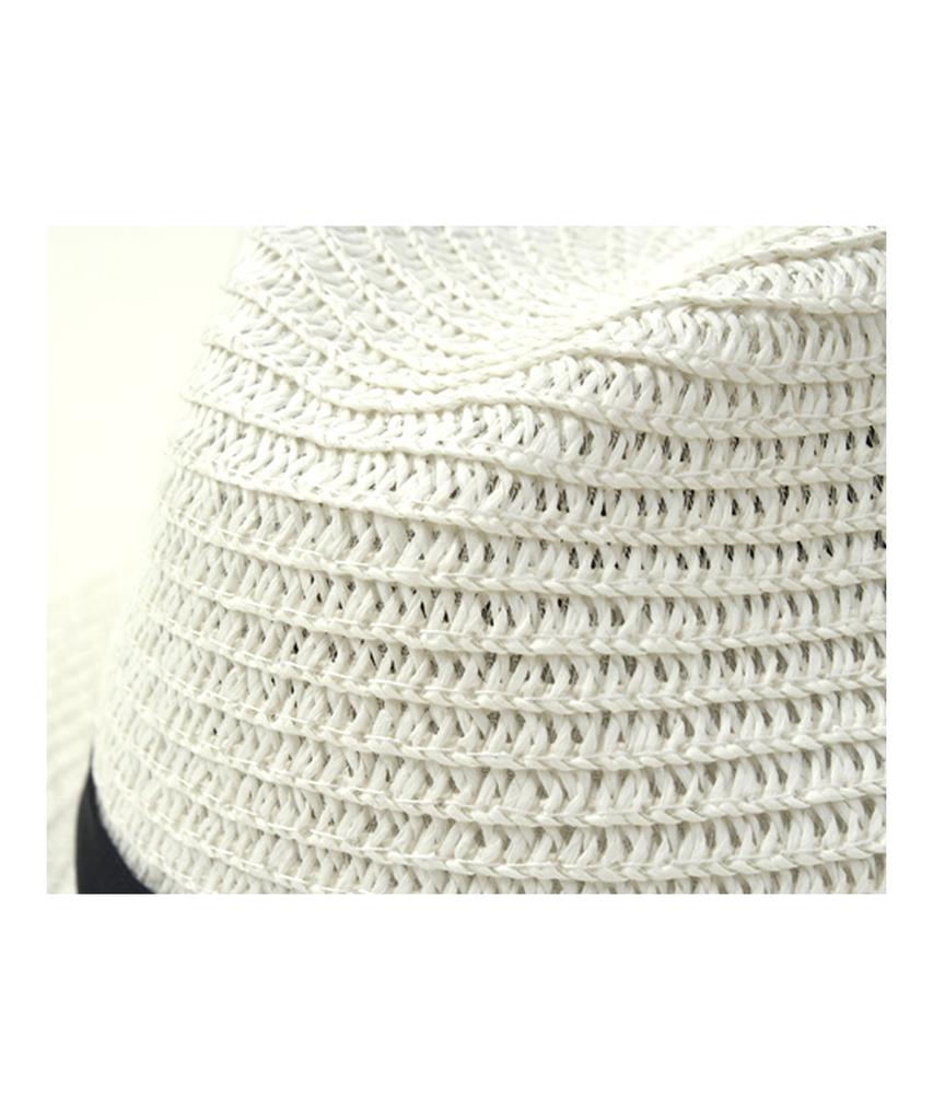 Yunibeosyeolkemiseuteuli Navy Line Summer White Fedora