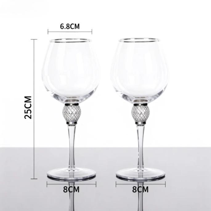 2pcs Light Luxury High-end Crystal Cup Red Wine Glass Set Tall Glass Party Wine Glass Glasses DrinkingGlasses for ChampagneFlute