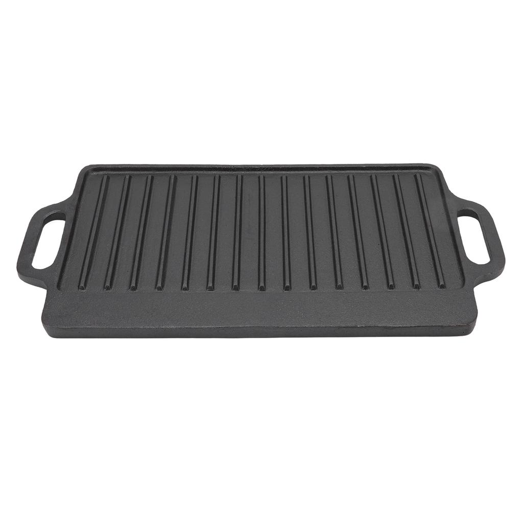 Grillplatte Haushalts Gusseisen Teppanyaki Platte Verdickt Rechteckig Beidseitig Grill