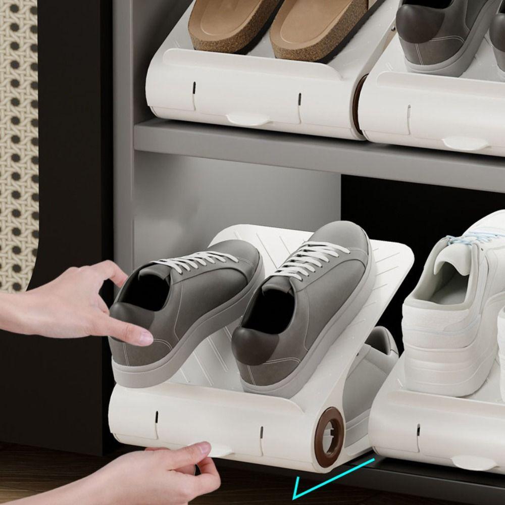 Double Layer Self-Aroma Shoe Rack Space Save Shoe Stacking Partitions  Sneaker