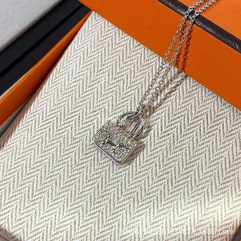 

Сумка с бриллиантовым ожерельем Женская с покрытием 18-каратным золотом Премиум Цыганская буква H Kangkang Цепочка для ключицы