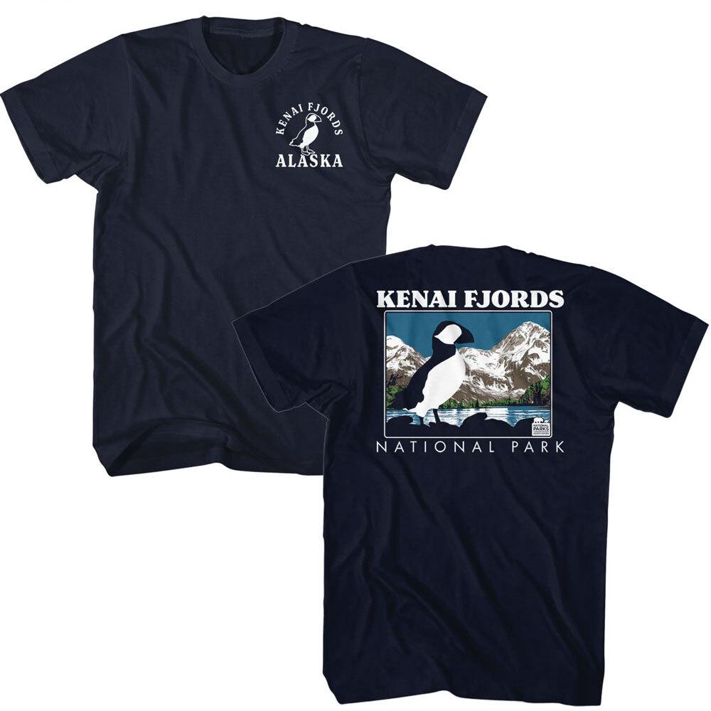 United States Kenai Fords Alaska National Parks Puffins Mountains Men T Shirt S