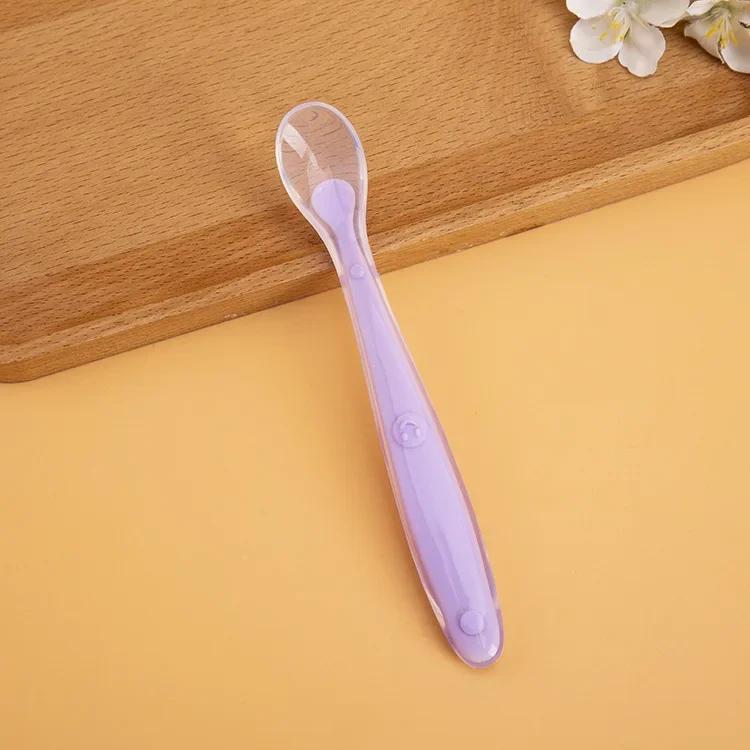 Baby Silicone Soft Spoon Gadgets Feedin Bebe Baby Items Baby Food Tiny Spoon
