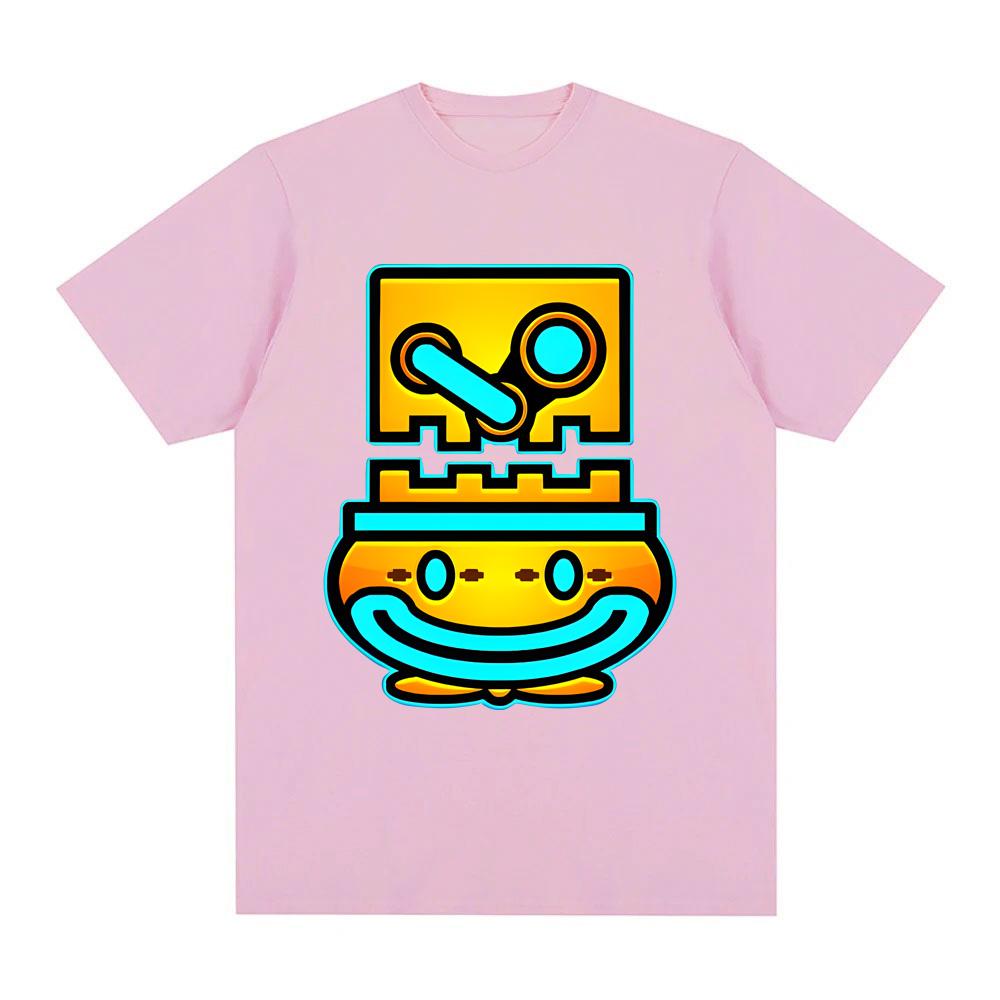 Geometry Dash T-Shirt 2026 Neue Rhythmus-Plattform Elektronische Spiele Grafikdruck TEE Baumwolle Bequem Hochwertige T-Shirts