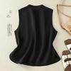 2025 Summer Women's Sleeveless Retro Button-Up Tank Top Jacket