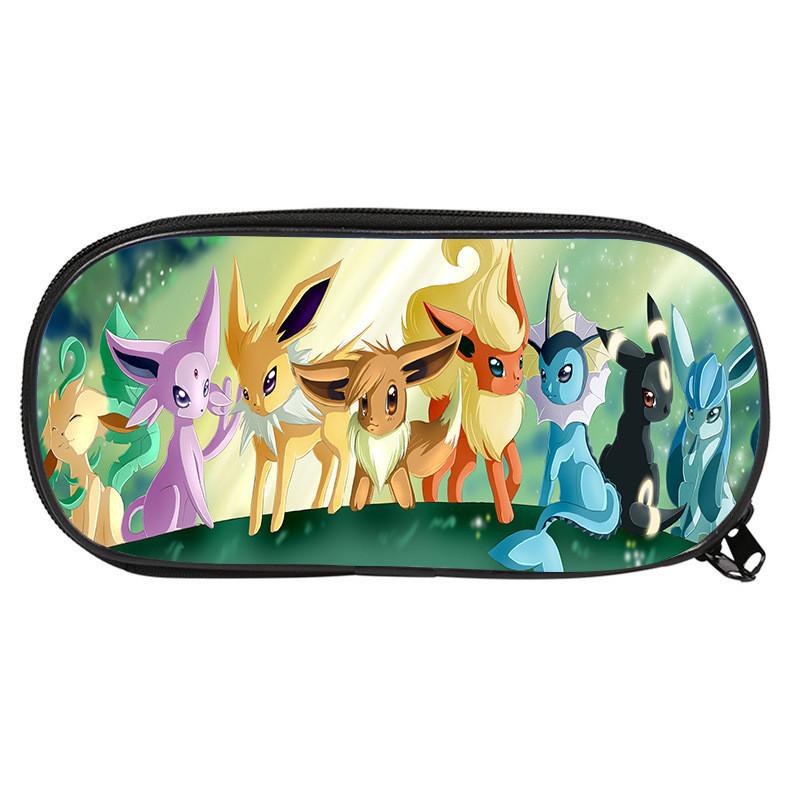 Školní penál s potiskem na téma Pokémon, jednovrstvý, na ukládání psacích potřeb