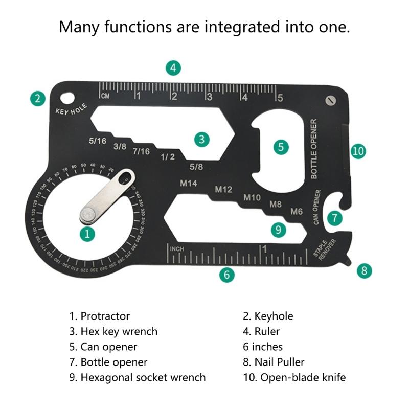 Compacts Measuring Tool Combines Protractors Rulers and Angled Gauges Steel Construction