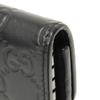 Used Guccissima 6-ring keychain (138093 7949) with double G embossing (9539) in black. Unisex. from Japan AUTHENTIC
