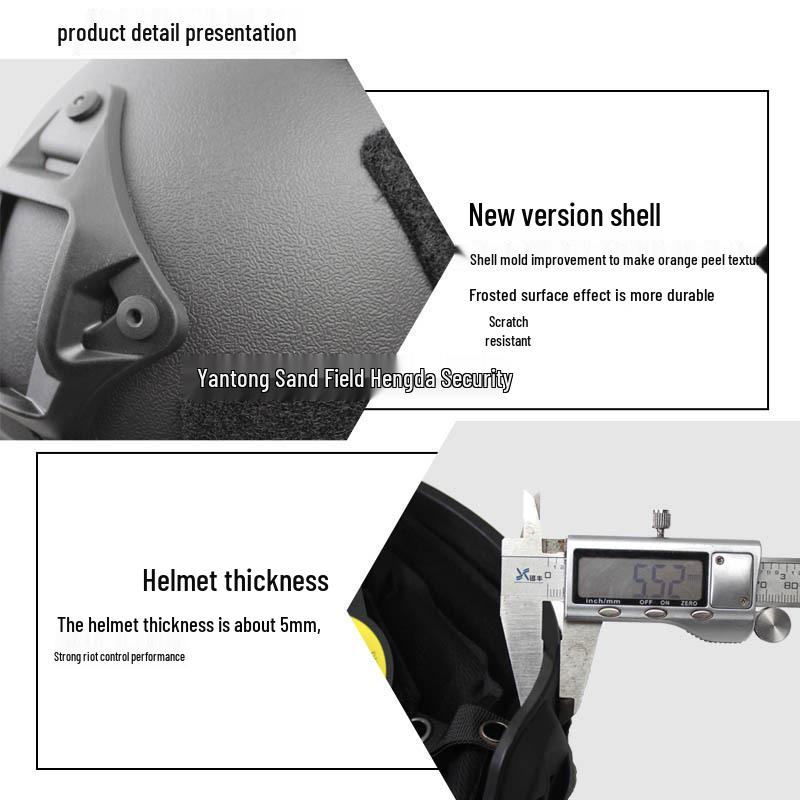 Enhanced 5mm FAST Tactical Riot Helmet with Wendy Liner for Special Forces Training, CE Certified