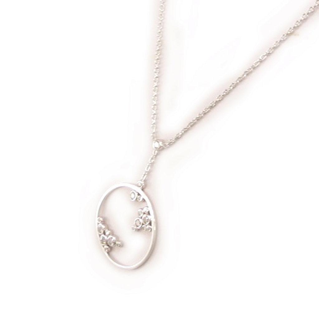 Altesse [L0184] - Collier Argent 'Déesse' blanc