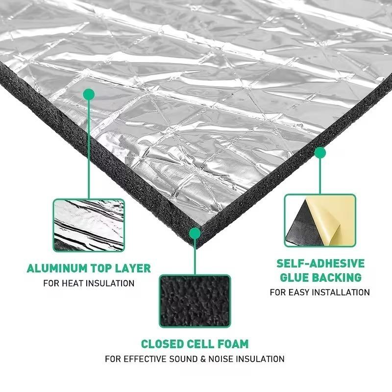 Fireproof Acoustic Thermal Insulation Mat Soundproof Wall Panels Noise Insulation for Car Deadening Heat and Soundproofing