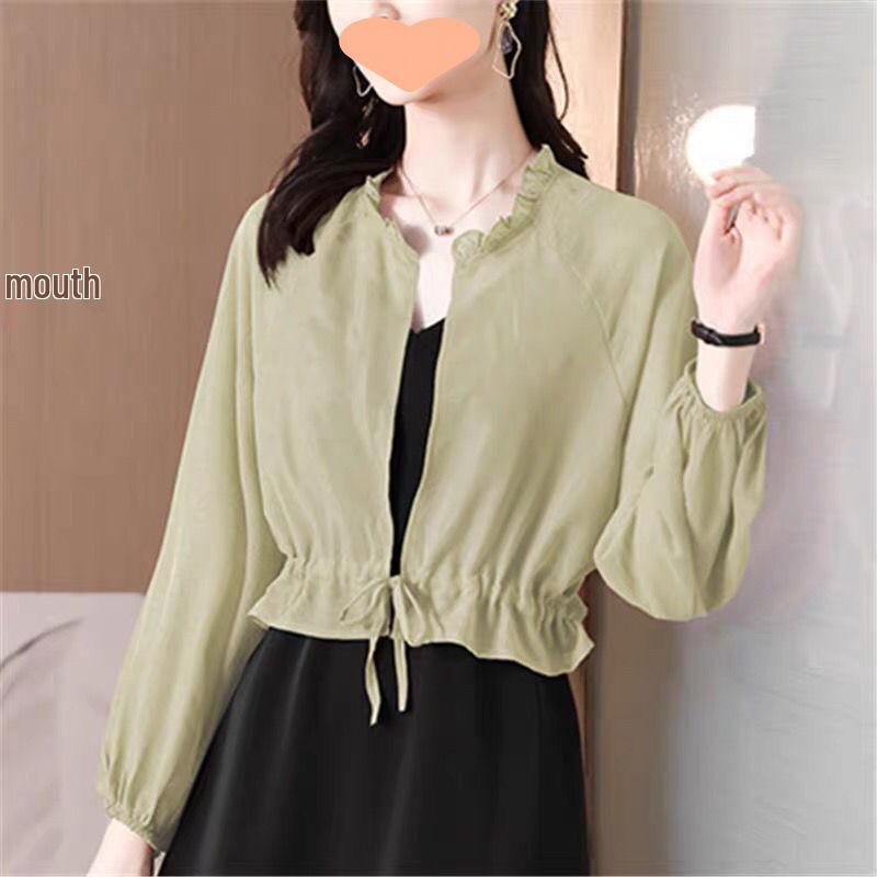 Cardigan Parasole in Chiffon: Leggero Sciarpa Estiva per Vestiti Canottiera, Giacca Corta Larga Modellante.