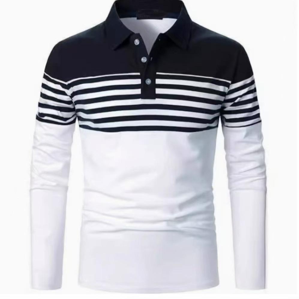Long Sleeve Polo Shirt, Classic Collar Detail, Versatile for Daily Wear