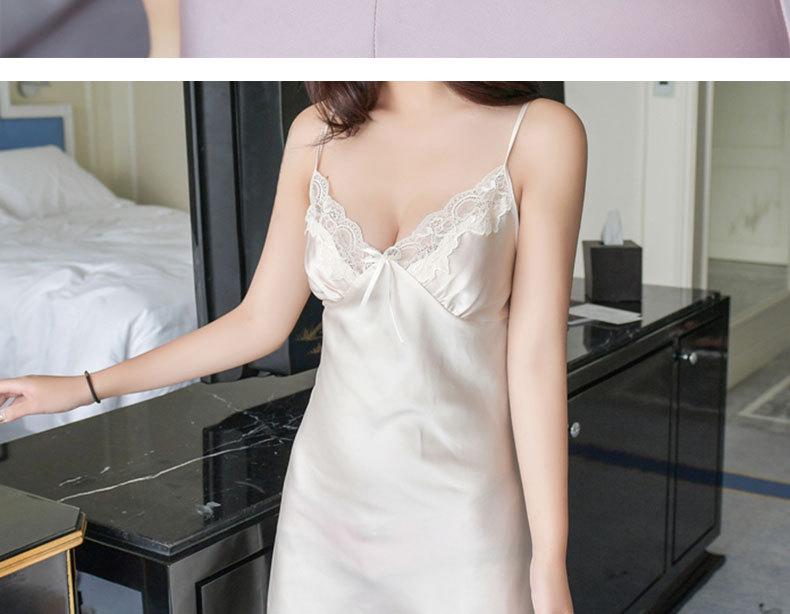 Ice Silk Nightgown: Sexy Camisole Pajamas, Pure Desire Style, Lightweight Lingerie for Spring & Summer