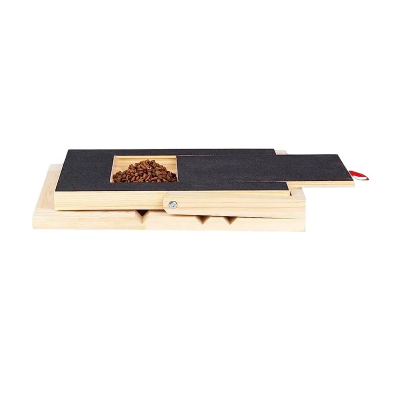 

Dog Nail Scratch Pad Wooden Dog Nail File Board with Snacks Box Puppies Nail Grinding Dog Paws Scratchboard 1