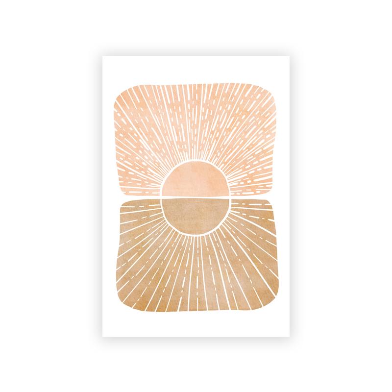 Earth Tone Abstract Geometry Canvas Painting Beige Gray Neutral Color Poster Wall Pictures Boho Wall Art Print Living Room Decor