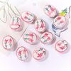 Perline in Ceramica Dipinta Tulipano e Farfalla Rosa Retrò per Braccialetti e Collane Fai da Te