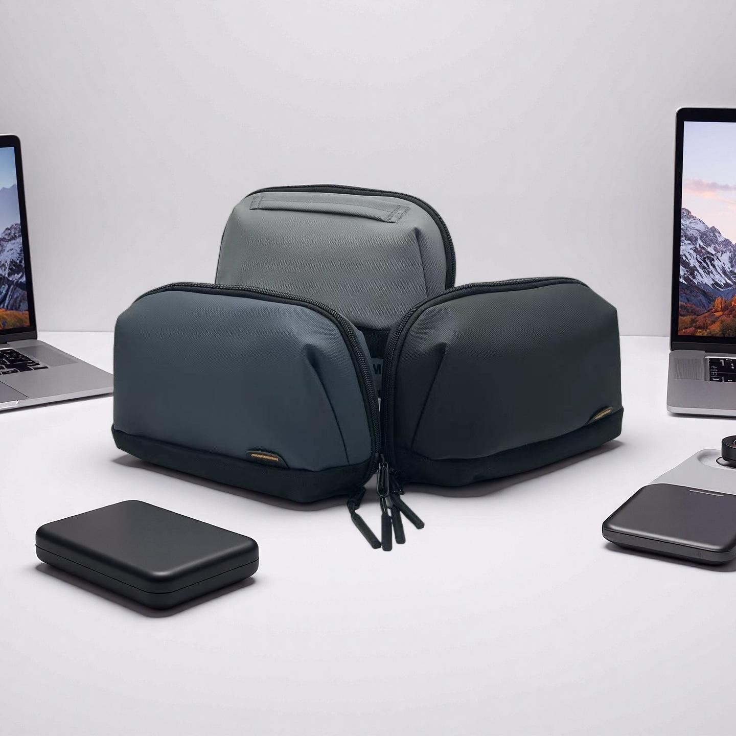 

Водонепроникна дорожня сумка-органайзер Volcano для цифрових пристроїв із можливістю персоналізації логотипу Milky Way Gray