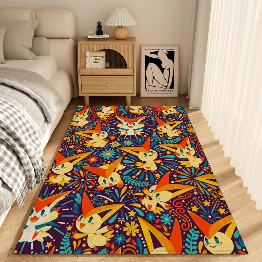 Fashion Entrance Mat Living Room Rugs Decoration P-Pokemon Kitchen Carpet Doormat Front Door Balcony Bath Mats Non-slip Pad Rug
