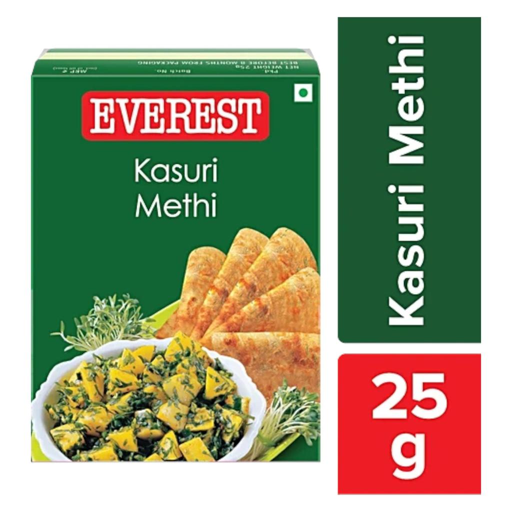 EVEREST Kasuri Methi Pulver 25 Gramm Packung von 1 Authentisches Indisches Kochkraut zum Kochen