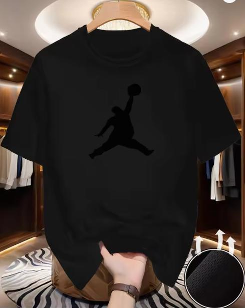 Sommer Lässiges Unisex T-Shirt Basketball Druck Weiches und Lockeres Rundhals Oberteil Für Unisex Lockeres Weiches Cooles Männliches Kurzarm T-Shirts