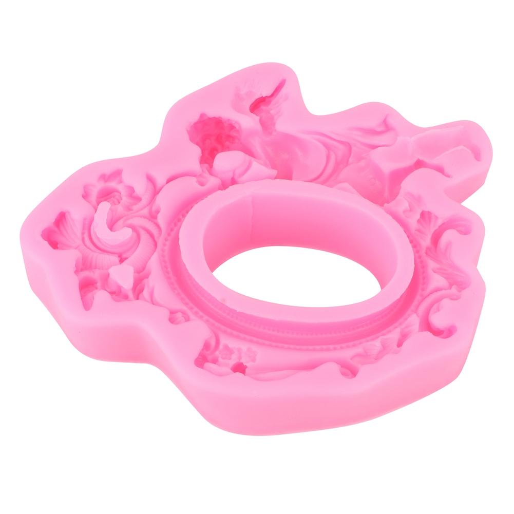 

Europn Angel Photo Frame Silicone Mold Fondant Chocolate Mould Cake Baking Decor Tool