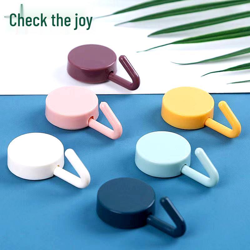 Nordic Style Traceless Round Mini Adhesive Hook for Kitchens