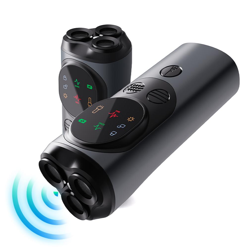800mAh Dog Repeller Ultrasonic Dog Training Device Anti-Bark Deterrent LED Flashlight Shock Bark Collar Alternative Rechargeable