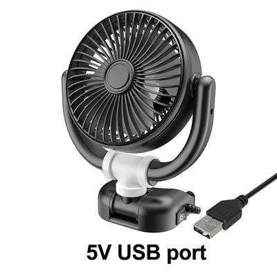 Wentylator samochodowy 5V 12V 24V z obrotem 360° Wentylator nawiewu powietrza do samochodu Niski poziom hałasu Wentylator chłodzący do otworu wentylacyjnego deski rozdzielczej samochodu dla samochodu ciężarowego SUV Lato