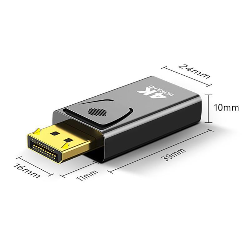 4K DisplayPort To HDMI Adapter for TV & Computer Monitors