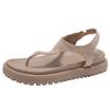 Black High-end Non-slip Platform Sandals Women's 2025 New Summer Wear Heightening Skirt Cool Slippers