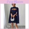 Elegant Polyester Knit Short Dress With High Waist For Business And Casual Wear