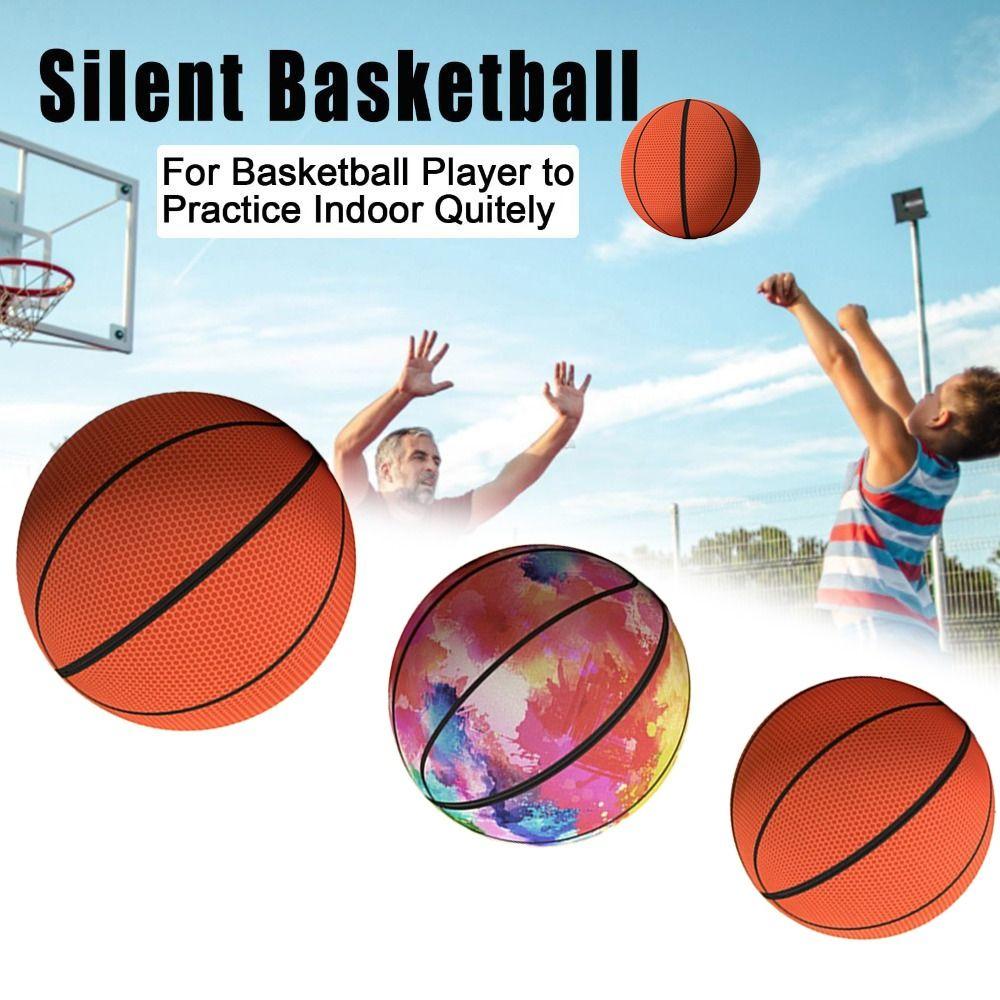 

Foam Silent Basketball Cloth Cover Training Ball New Bouncing Basketball Indoor Activities 18cm помаранчевий