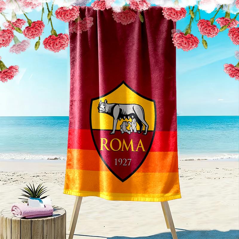 AS Roma Print Beach Towel, Large Soft Quick Dry Towel for Beach Camping Swimming