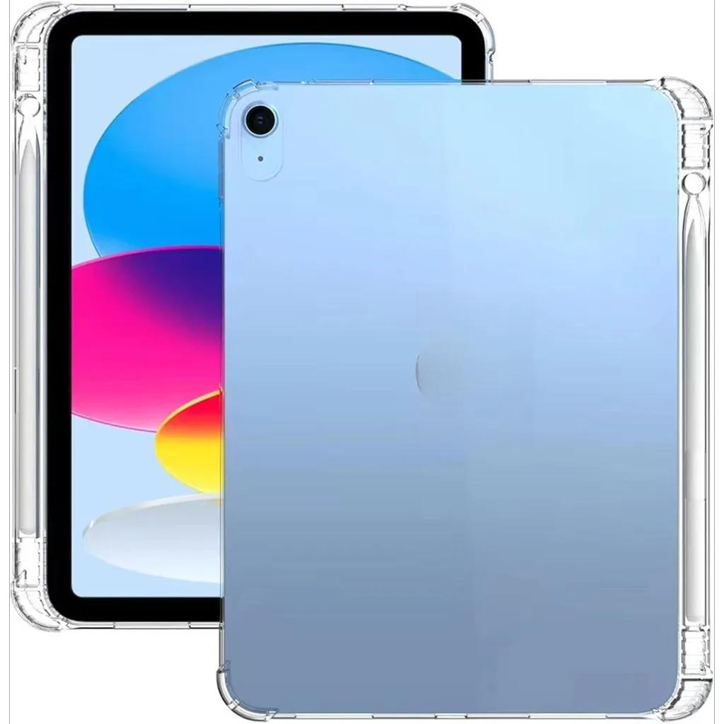 Transparent Aribag Table Case For IPad 10th A16 2025 Air 3456 Mini 12345 iPad Pro 10.5 11 12.9 Ultra Thin with Anti-drop Pencil Holder Tablet Cover
