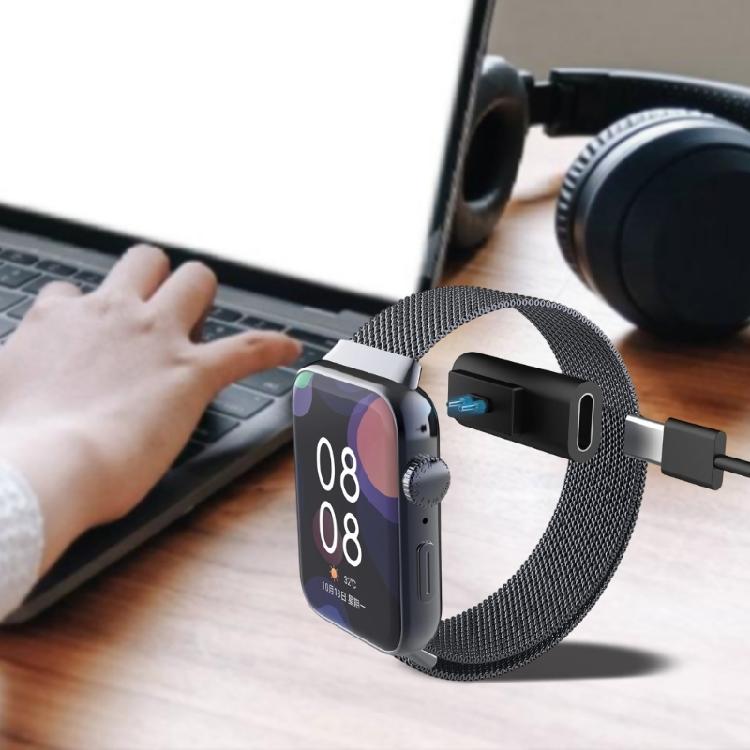 Fast Speed Type C Charging Adapter With Magnetic Alignment For Activity Trackers Includes Detachable Security Lanyard