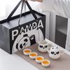 Panda Kung Fu Tea Set, High-end One Pot, Four Cups Guochao Business Commemorative Gift, Light Luxury High-end Gift Box