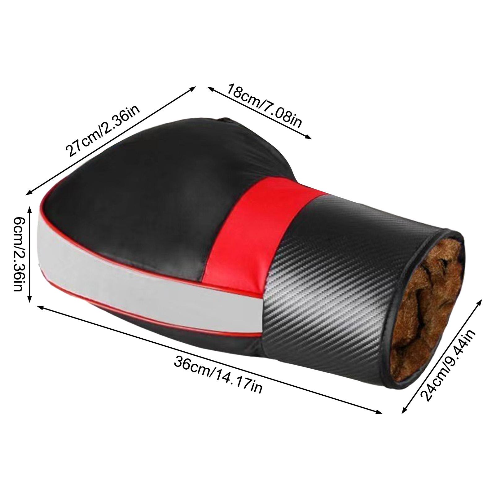 

1 Pair Winter Fleece Lined Waterproof Motorcycle Handlebar Covers Thicken Windproof Anti-Slip Grip Gloves for Electric Bike