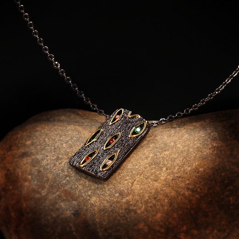 New Jewelry European and American Exaggerated Personalized Colored Gold Necklace  Women's Style