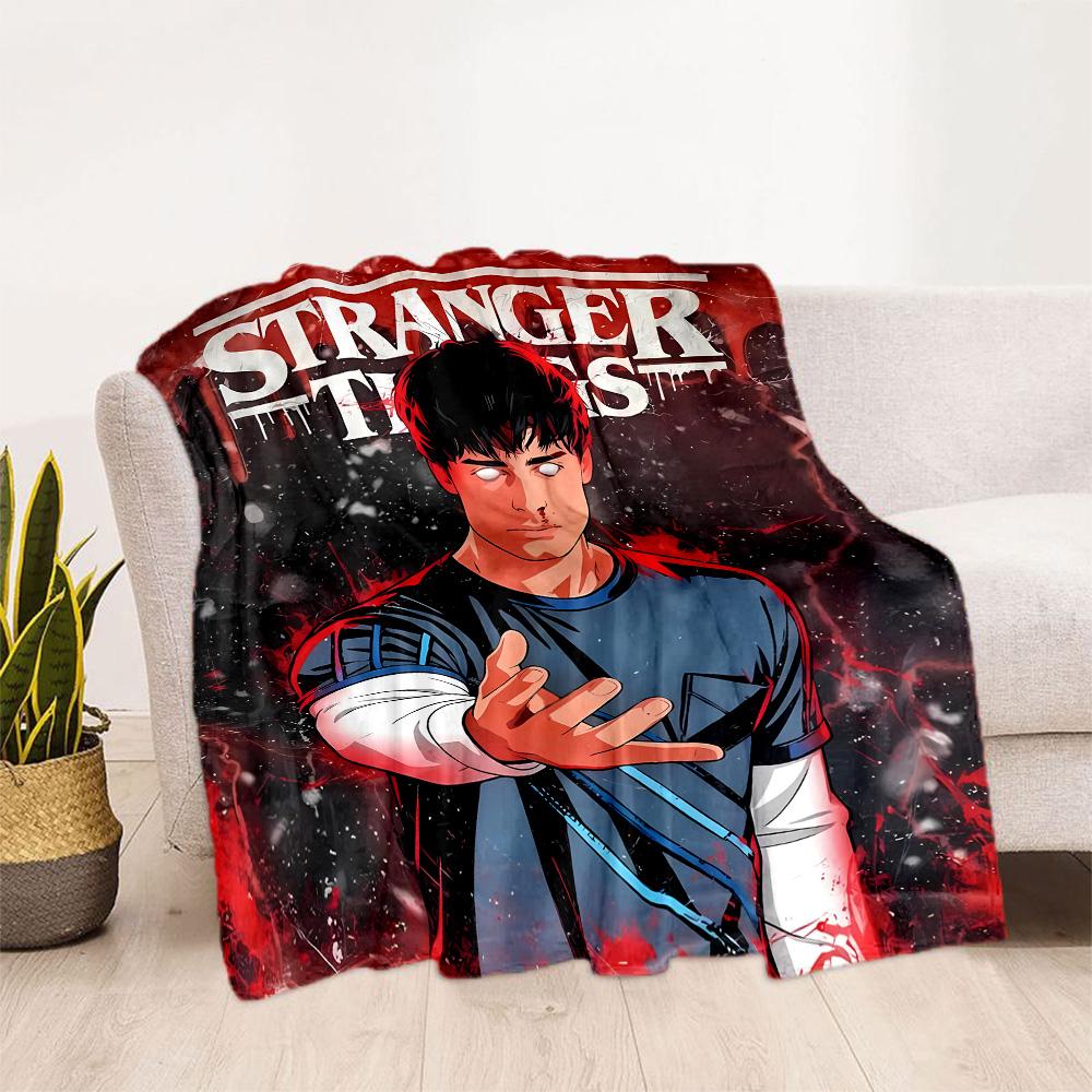 Stranger Things Artwork Suitable Blanket for Offices, Travel, Living Rooms Also a Good Gift for Friends and Family Suitable for All Seasons.
