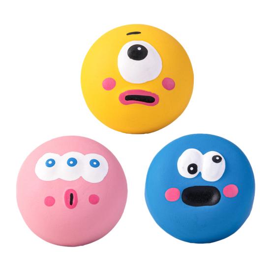 

3Pcs Cartoon Expression Stress Ball Anxiety Relieving Squeaky Squeeze Ball Office Focus Aid Hand Exercise Relaxation Fidget Sensory Toy 3pcs