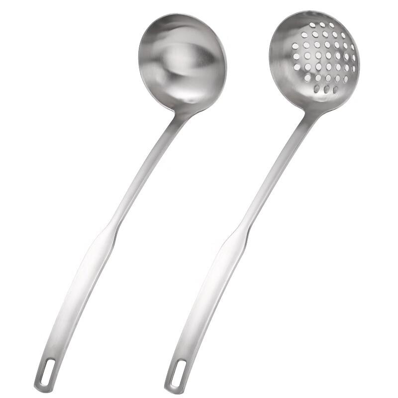 

Ruhan 201 Stainless Steel Soup Ladle & Slotted Spoon Set