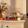 Halloween Room Tabletop Decor Pumpkin Haunted House Letter Ornament, Wooden Ornaments Spooky Festive Desk Decoration for Party Props Unique