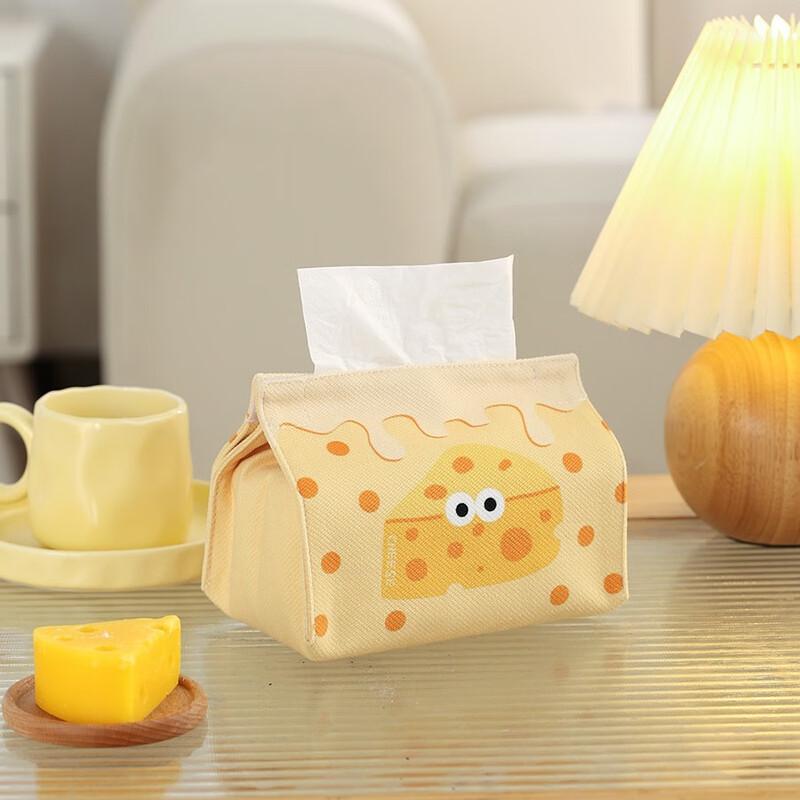 Baizi en Surprised Cheese Cartoon Fabric Tissue Box (2-Pack)