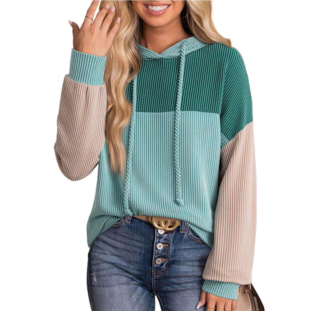 Hoodies Woman 2025 Autumn New Hoodie Y2K Patchwork Loose Tops Women Hooded Clothing Street Wear