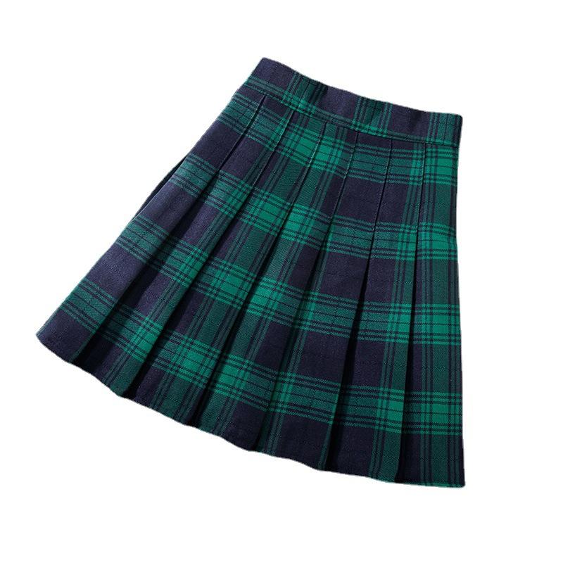Danmo Harajuku Short Skirt Korean Plaid Skirt Women Zipper High Waist School Girl Pleated Plaid Skirt Sexy Mini Skirt Plus Size
