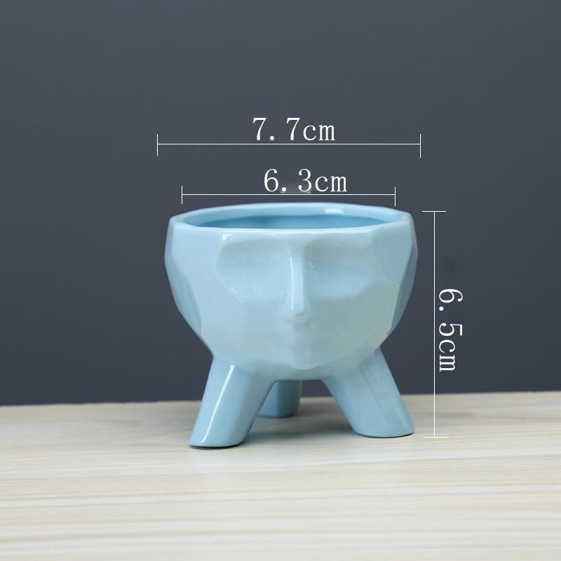 Simple And Creative White Succulent Flower Pot, Home Gardening Plant Ceramic Flower Pot Container